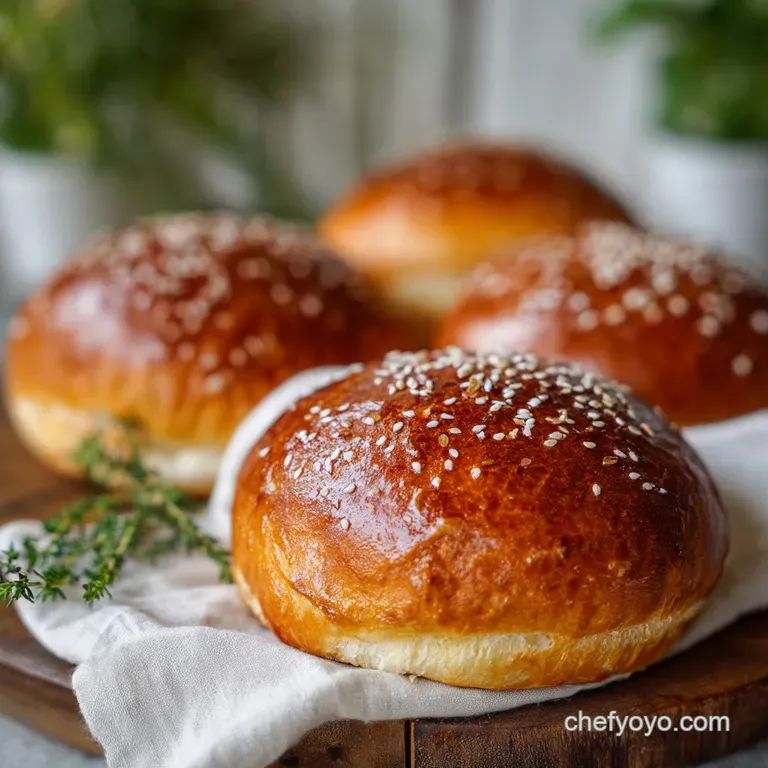 A plump, sesame-seed topped hamburger bun, sliced open to reveal a soft, airy interior, ready to cradle juicy fillings.