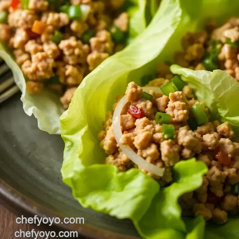 Asian-Inspired Ground Turkey Lettuce Wraps presentation