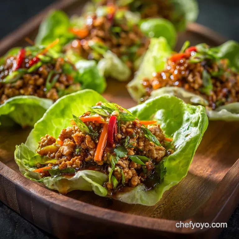 Asian Turkey Lettuce Cups Sticky Ginger Soy Recipe 25Minute Supper presentation