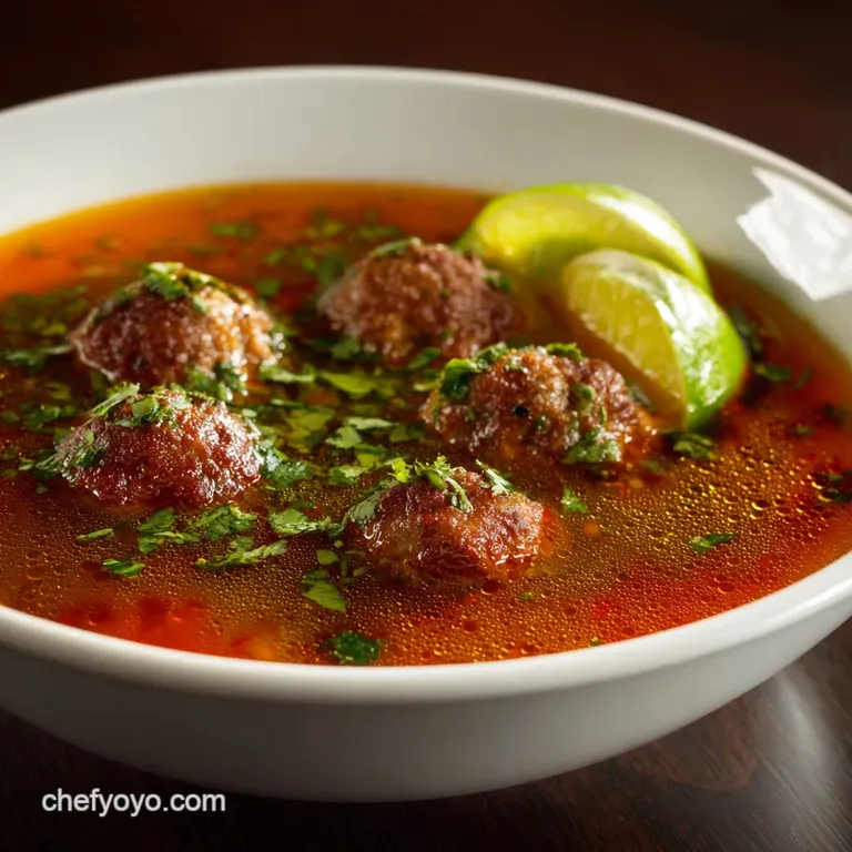 Hearty Mexican Meatball Soup Albondigas Comfort in a Bowl presentation
