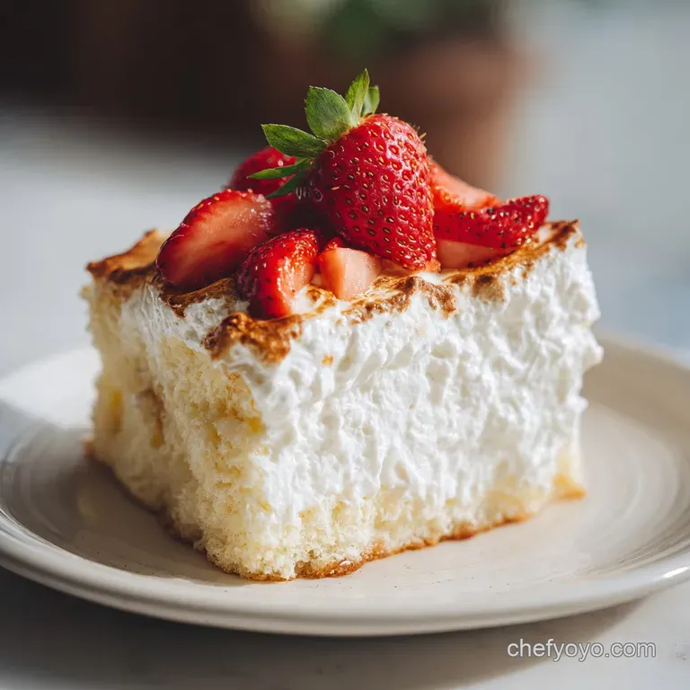 Slice of tres leches cake with a fluffy, whipped cream topping dusted with cinnamon, presented on a delicate dessert plate.