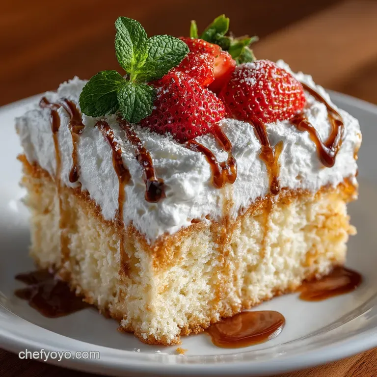 The Ultimate Tres Leches Cake Soaked Sweet and Sublime presentation