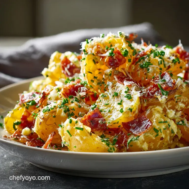 Warm Tangy Swabian German Potato Salad Kartoffelsalat presentation