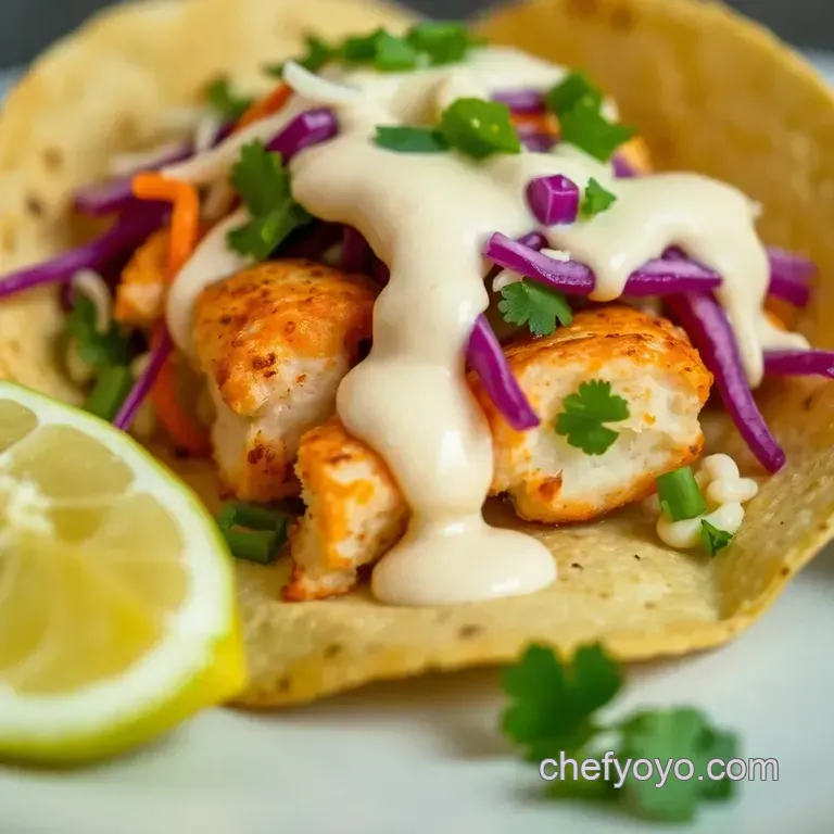 Baja-Style Fish Tacos with Zesty Slaw presentation