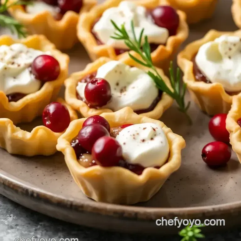 Baked Goat Cheese with Festive Cranberry Compote presentation