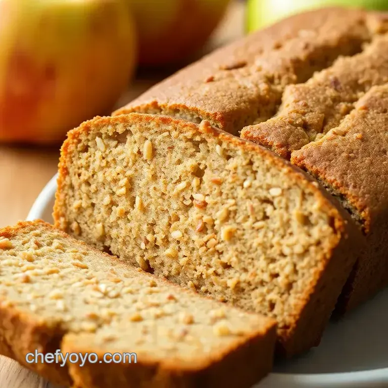 Fluffy Flaxseed Applesauce Quick Bread presentation