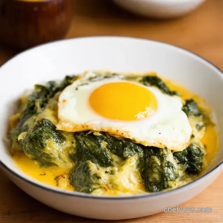 Baked Eggs Florentine with a Twist presentation