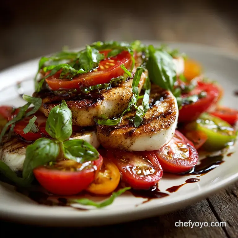Basil Chicken and Tomato Salad: The Best Grilled Summer Caprese Dinner