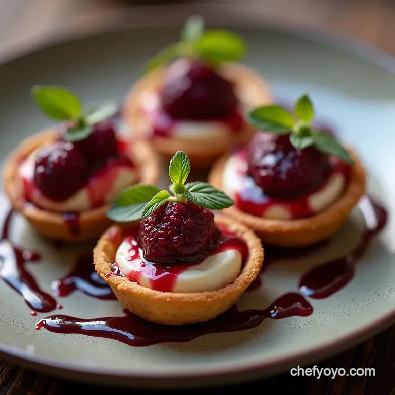 Ruby Red Beetroot Goat Cheese Tartlets with Balsamic Glaze