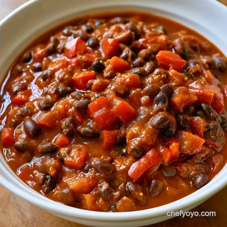 Award Winning Black Bean Fall Chili