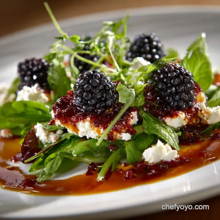 Blackberry Vinaigrette Recipe Goat Cheese and Blac Grilled Chicken Salad presentation