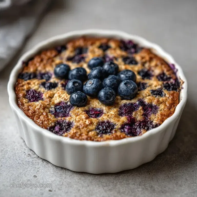 Healthy Blueberry Baked Oatmeal: Cake-Like Texture