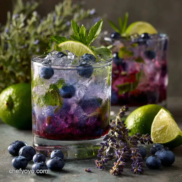 Blueberry Mojitos with Lavender Syrup: Your New Favorite Garden Refresher presentation