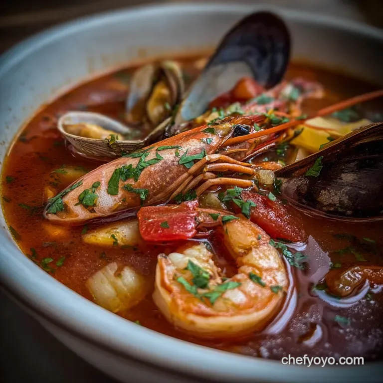Bouillabaisse Seafood Stew: Saffron Infused Broth