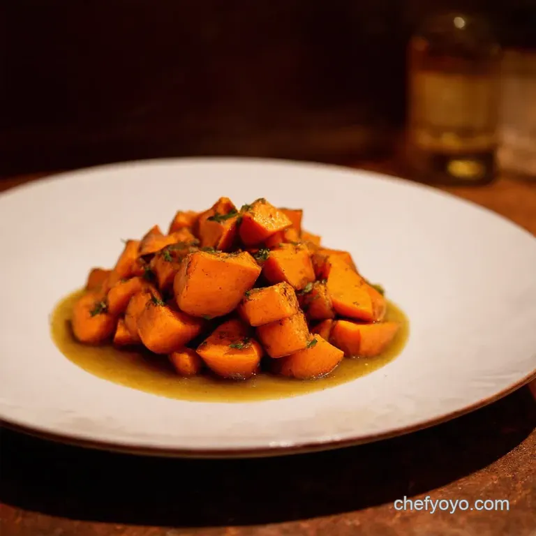 Bourbonspiked Sweet Potato Mash presentation