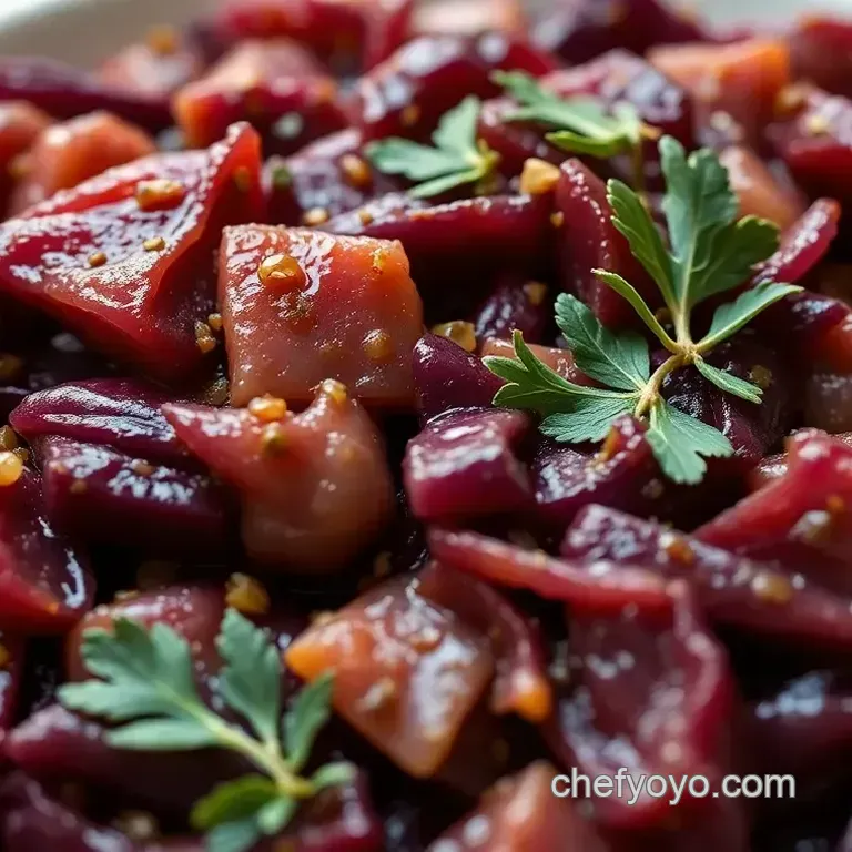 Braised Red Cabbage with Apples and Balsamic Glaze