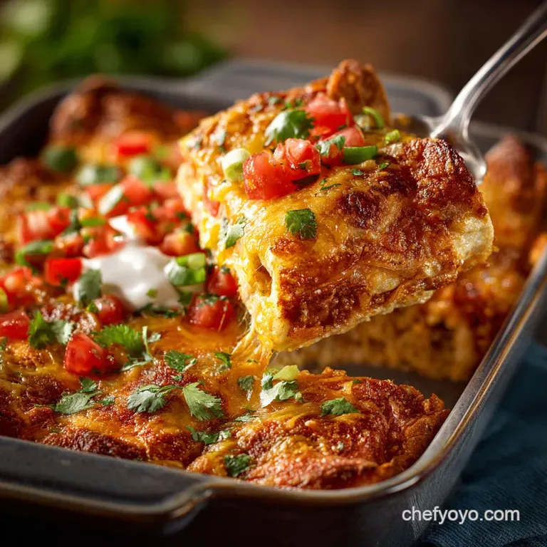Breakfast Enchiladas: The Ultimate Cheesy Brunch Casserole with Salsa Verde