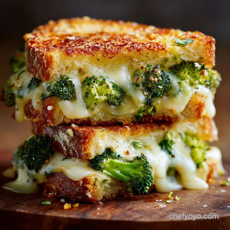 Broccoli Havarti Grilled Cheese the Green Velvet with Lemon Zest presentation