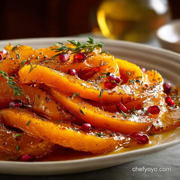 Holiday Side Dishes: the Best Brown Butter and Maple-Glazed Butternut Squash presentation