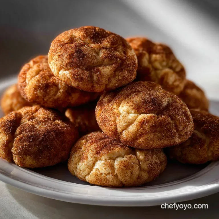 Cinnamon Sugar Brown Butter Crinkly Snickerdoodles presentation