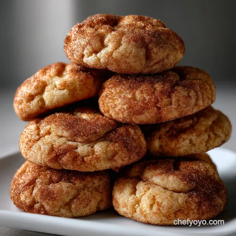 Cinnamon Sugar Brown Butter Crinkly Snickerdoodles