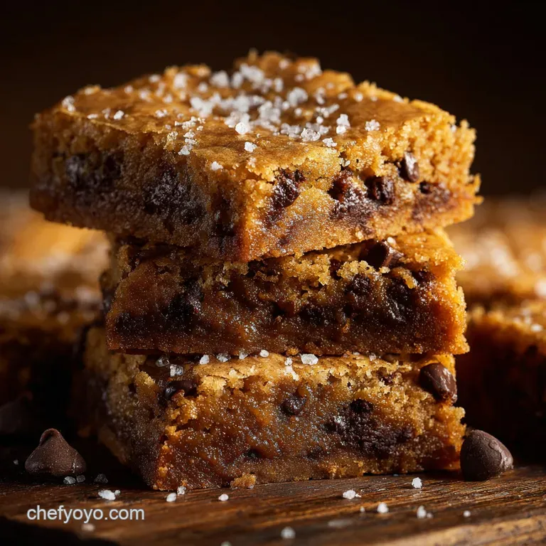 The Cracking Good Brown Butter Maple Blondies with Flaky Sea Salt presentation