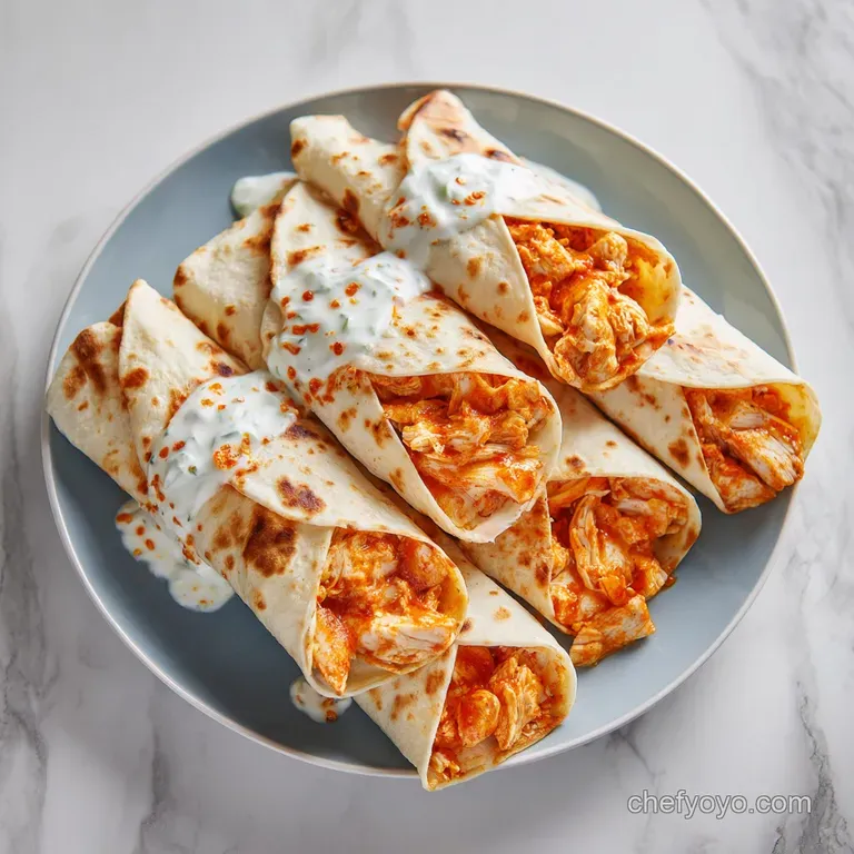 High-Protein Buffalo Chicken Wraps: Air Fried
