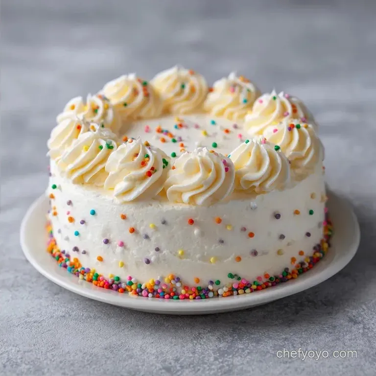 Buttercream Frosted Dot Cake: Soft and Crunchy