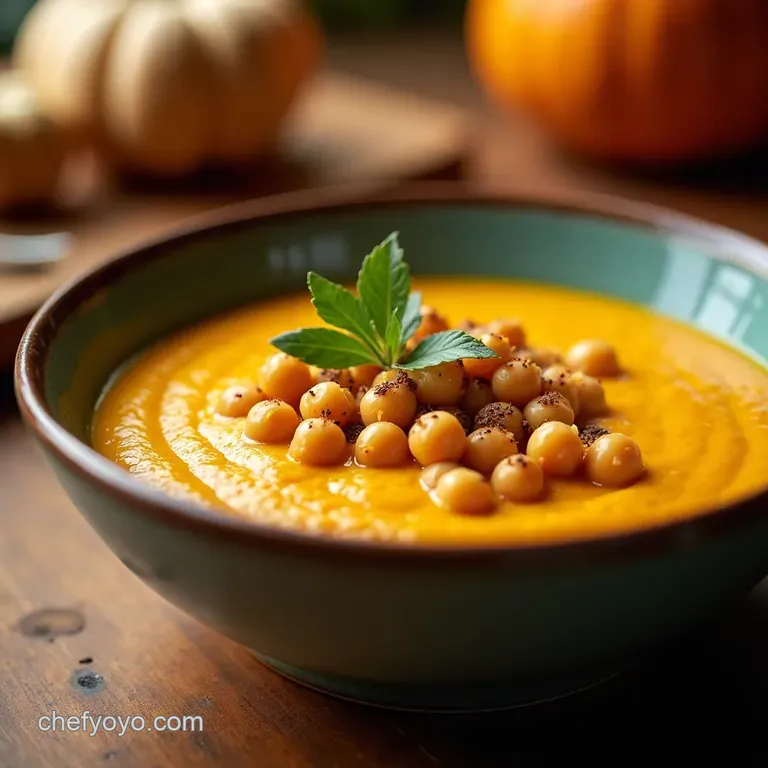 Butternut Squash Chickpea Power Soup a Proteinpacked Autumn Warmer presentation