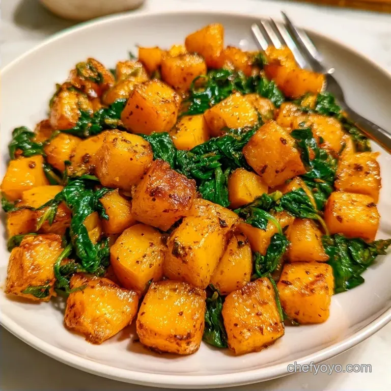 Butternut Squash Spinach Curry with Coconut Milk