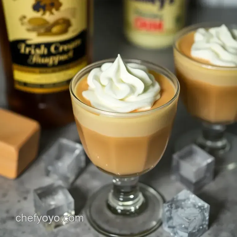 Buttery Nipple Cocktail presentation