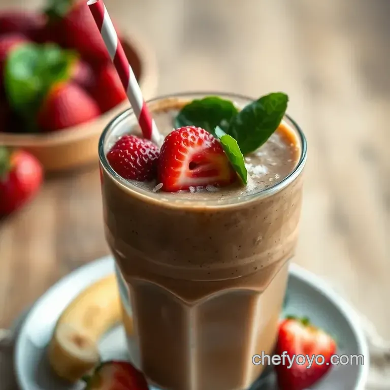 Caffeine-Kissed Coffee Fruit Smoothie presentation