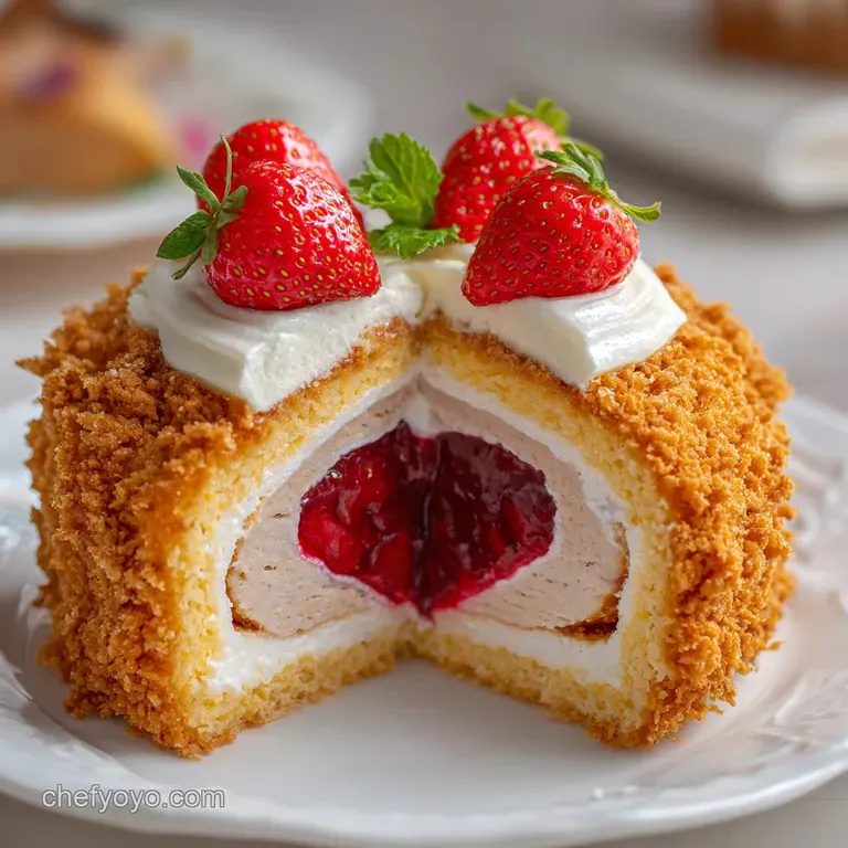 Elegant slice of vanilla cake on a white plate. Soft, textured vanilla cake layers with chocolate drizzles and a subtle he...