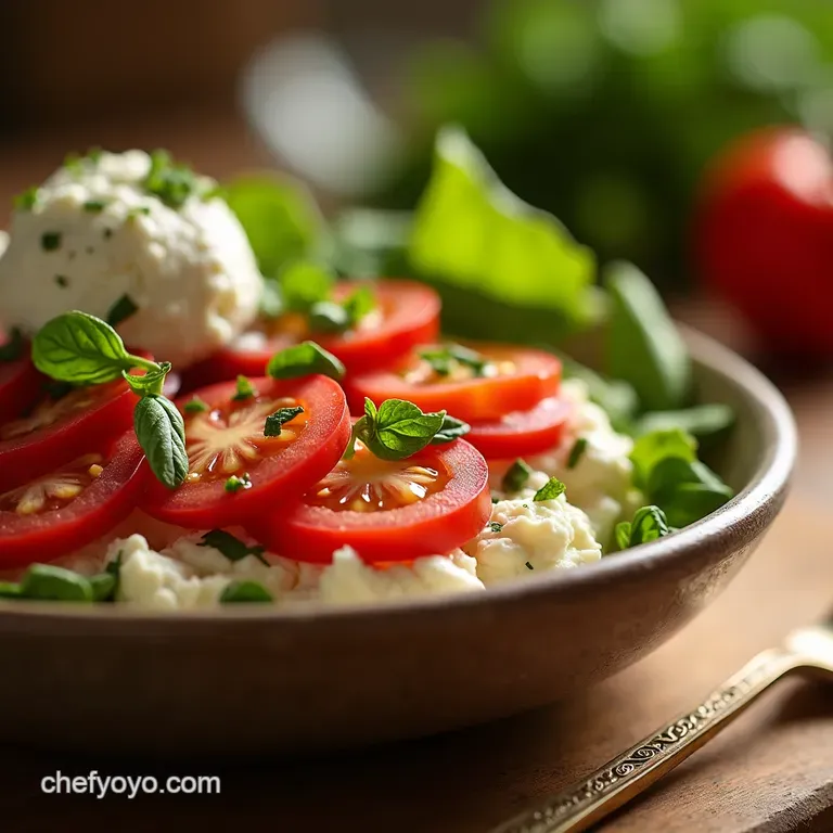 The No Fuss Caprese Cottage Cheese Bowl High Protein Italian Sunshine presentation