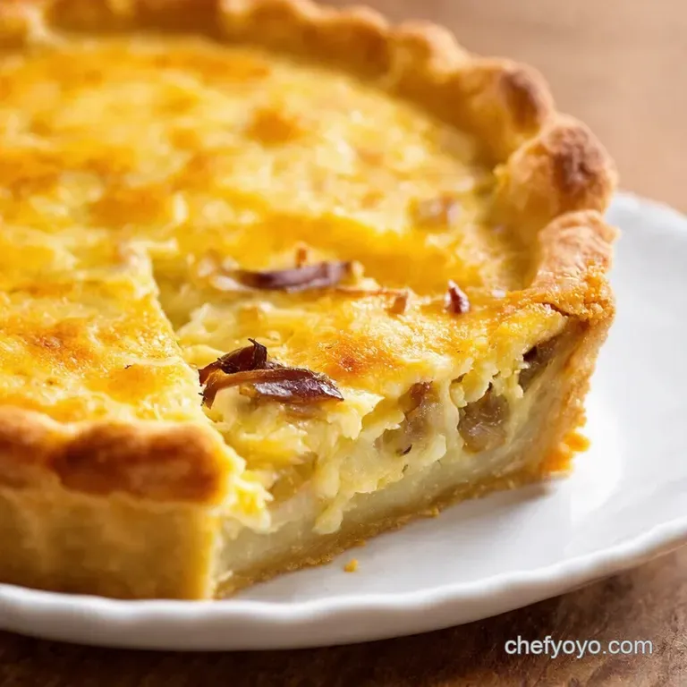 Caramelized Onion Gruy&egrave;re Quiche presentation
