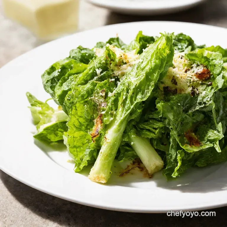 Charred Romaine with LemonParmesan Dressing