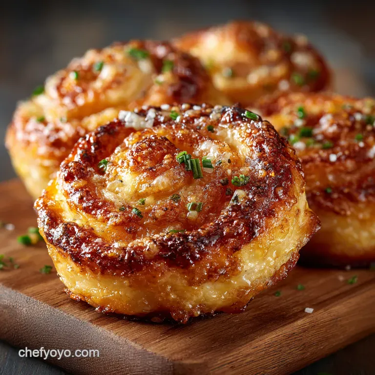Cheddar Chive Pinwheel Pastries
