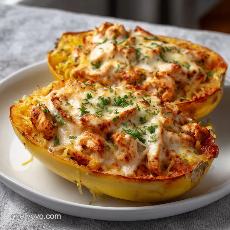 Cheesy Baked Spaghetti Squash Boats Italian Herb C: Ultimate Comfort presentation