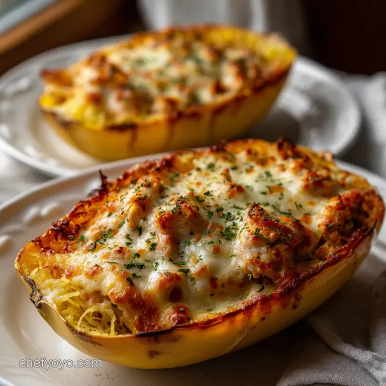 Cheesy Baked Spaghetti Squash Boats Italian Herb C: Ultimate Comfort