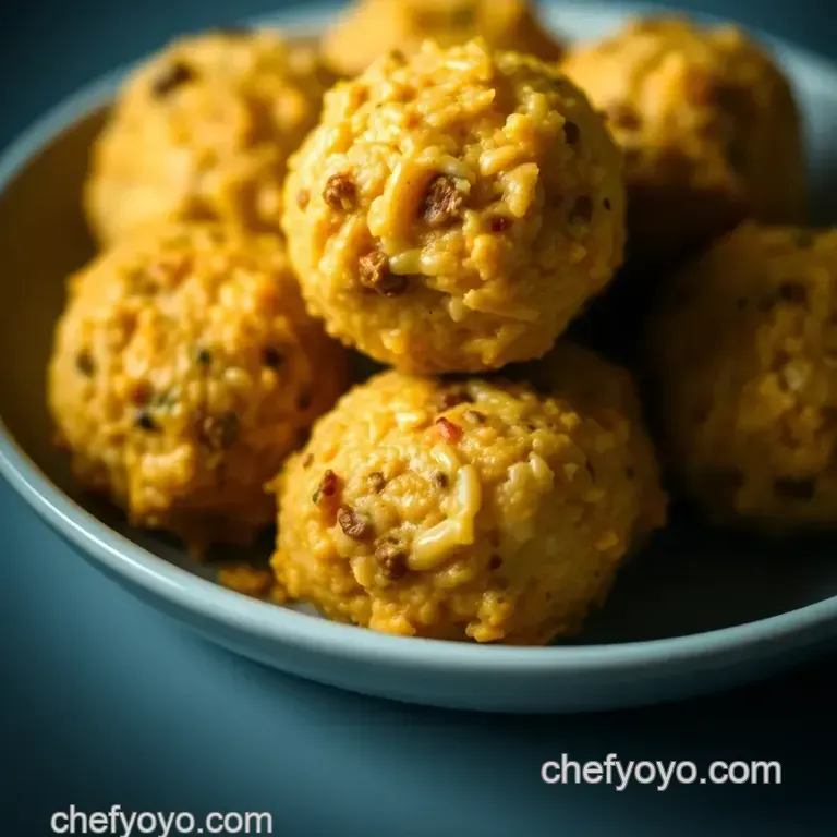 Cheesy Sausage Balls with Bisquick – The Ultimate Party Snack presentation