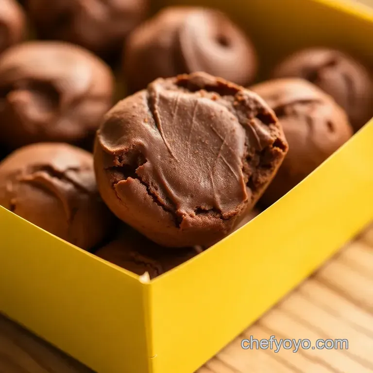 Chewy Chocolate Bites in a Yellow Box presentation