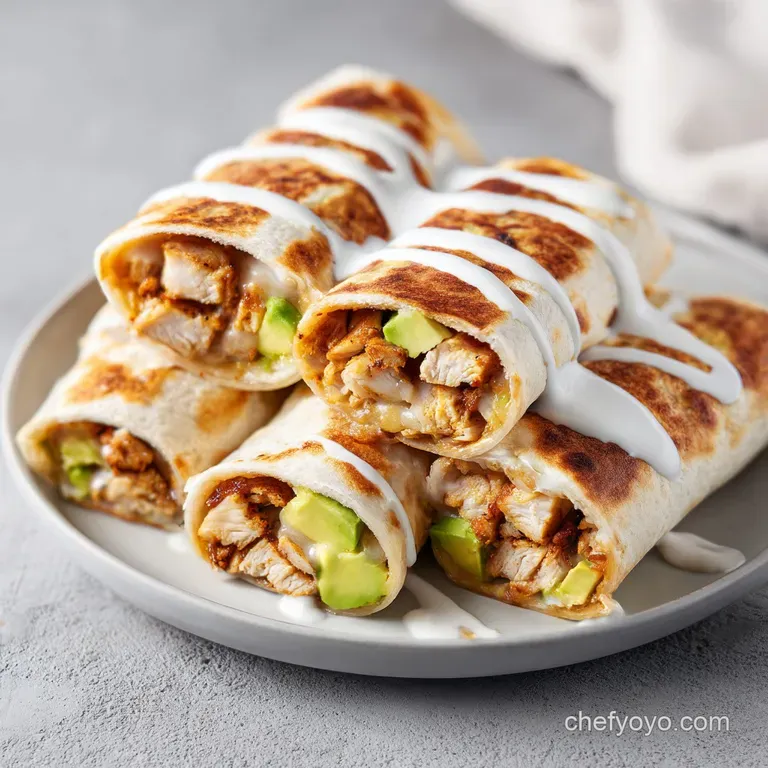 Crispy Chicken Avocado Ranch Burritos