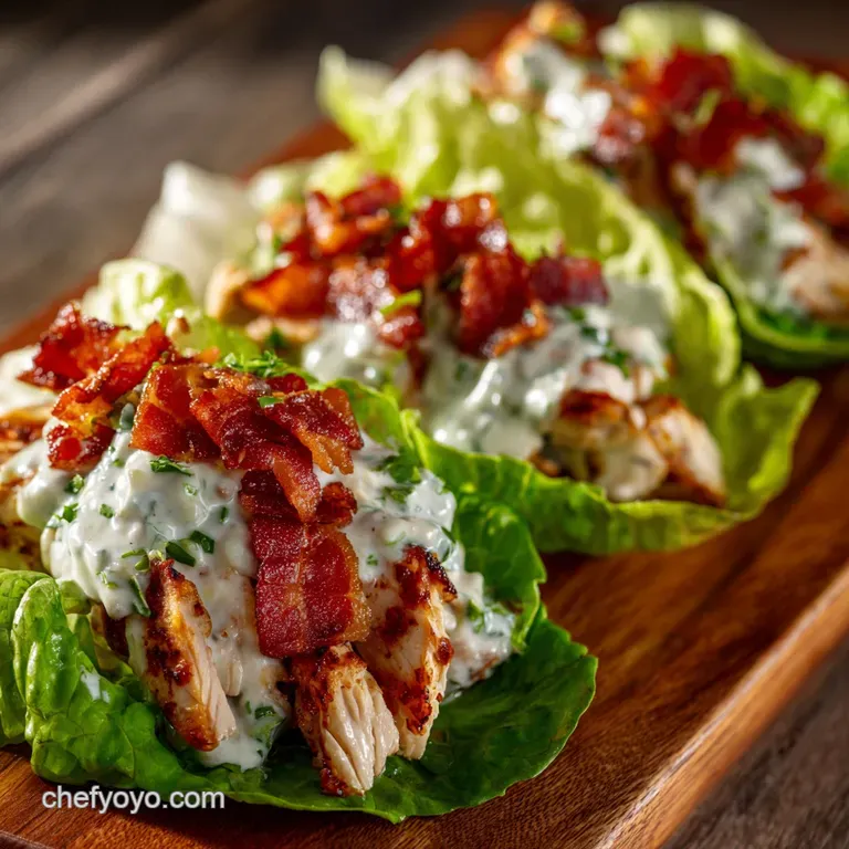 Chicken Bacon Ranch Lettuce Cups: the Crispy 35-Minute Low Carb Meal presentation