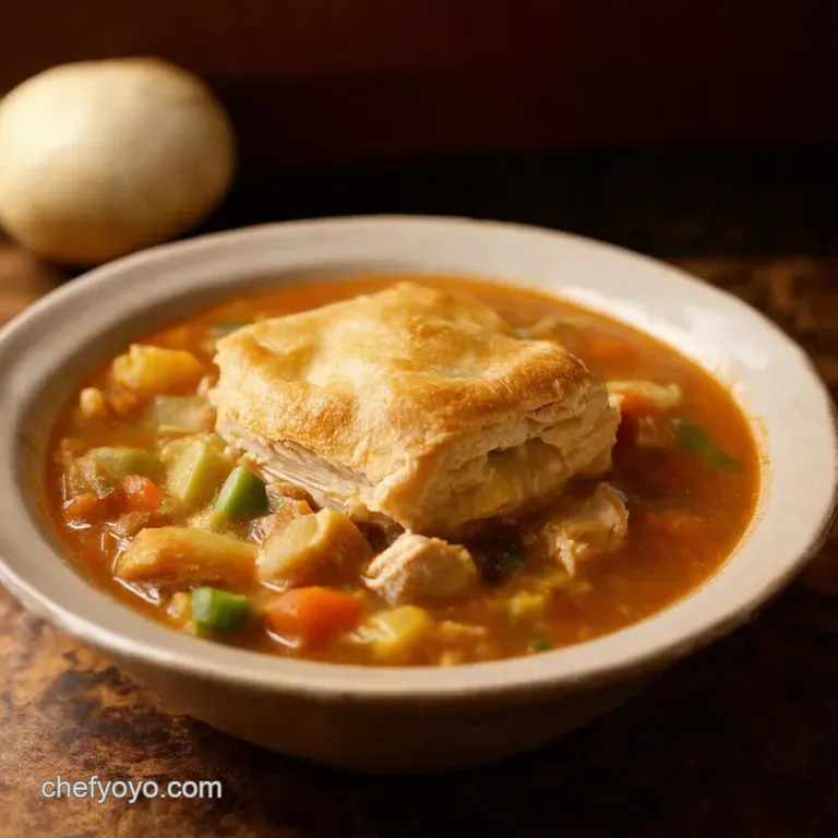 Chicken Pot Pie Soup Comfort in a Bowl presentation