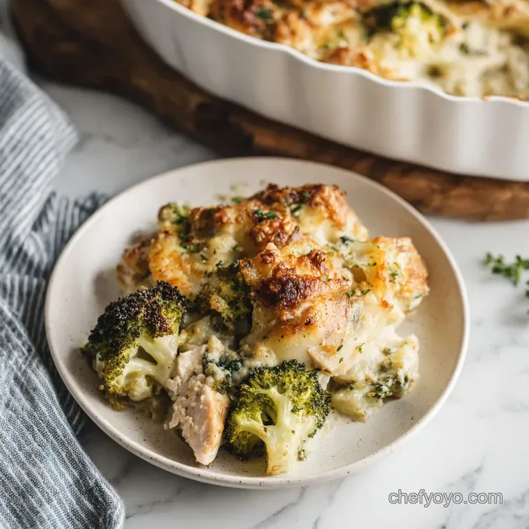 Chicken Potato Broccoli Casserole: Tangy Creamy Bake