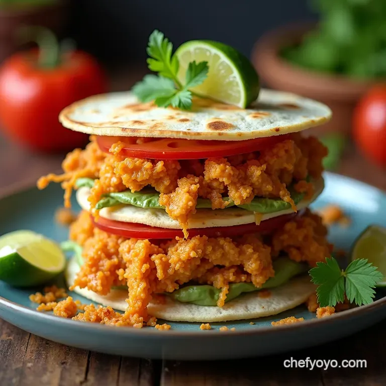 Chicken Tinga Tortilla StackUps