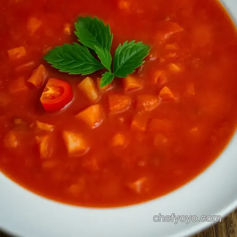 Chilled Spanish Gazpacho – A Refreshing Taste of Summer presentation