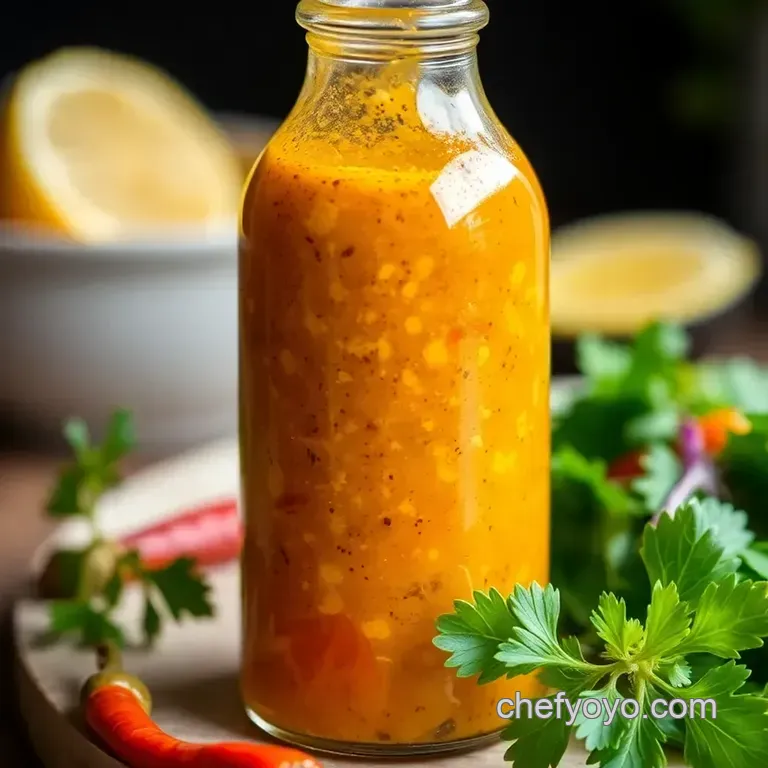 Chipotle Sunshine Vinaigrette presentation