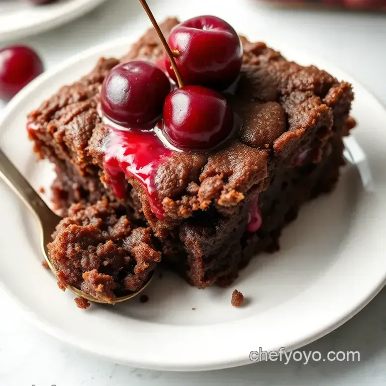 Chocolate Cherry Dream Dump Cake presentation