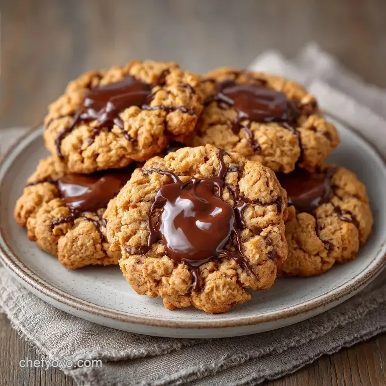 Chocolate Peanut Butter Oats: Chewy Cookies